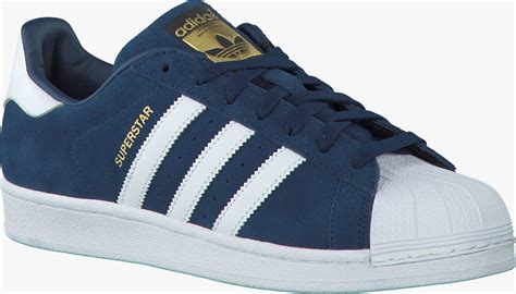 adidas superstar lage sneakers blauw|Adidas Superstar blue.